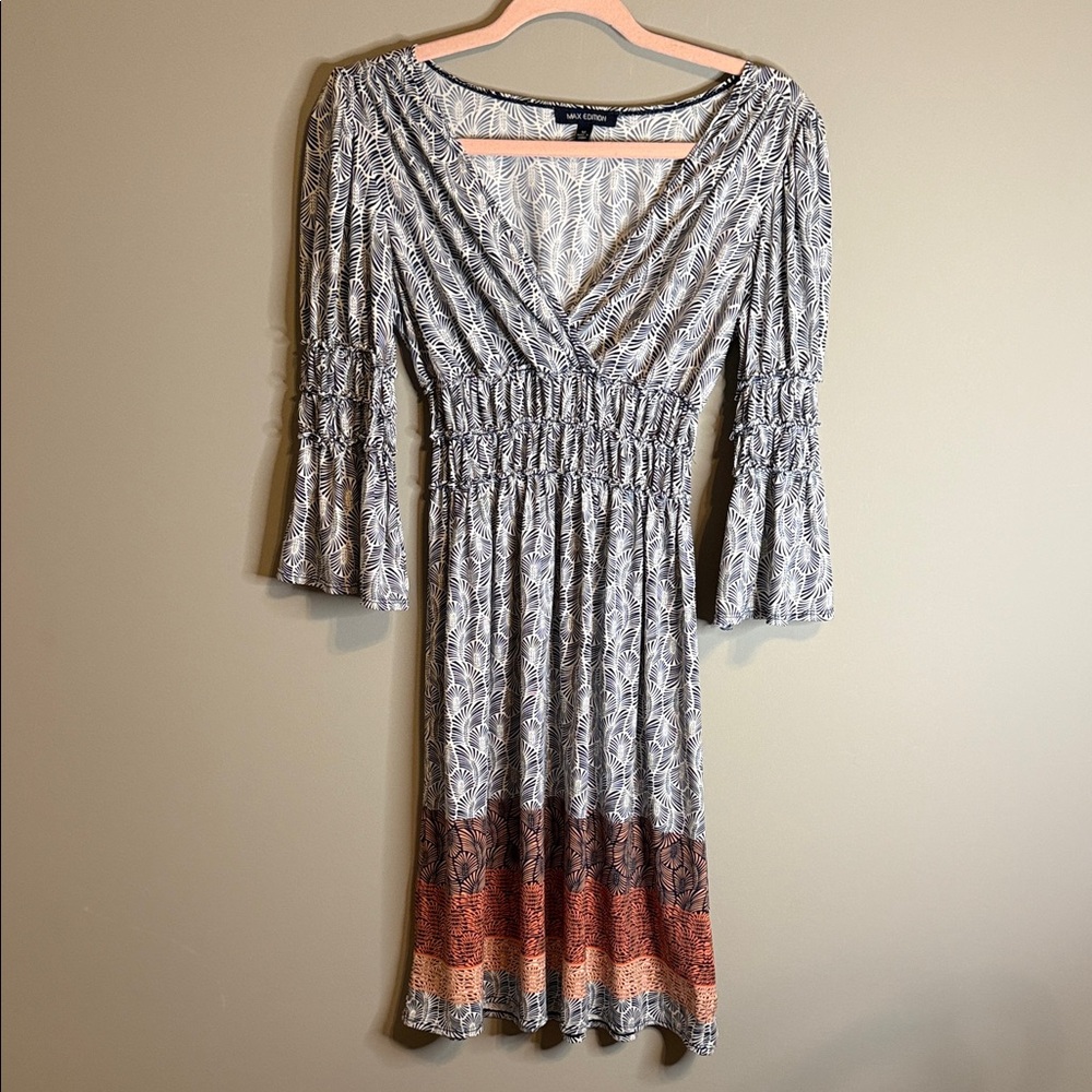 Max Edition Patterned Dress‎ Medium Midi